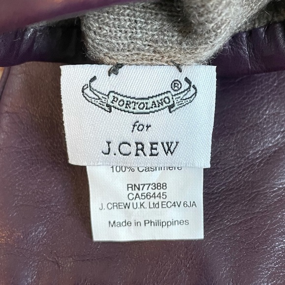 NWOT J.Crew Cashmere Lined Leather Gloves - Picture 5 of 6